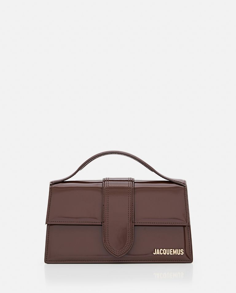 Jacquemus Le Grand Bambino Leather Shoulder Bag In Burgundy