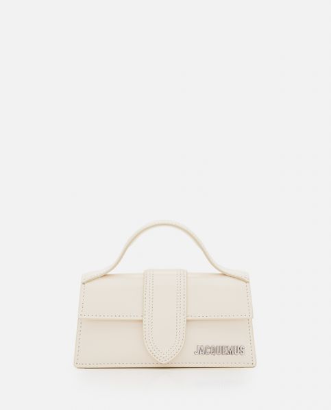 Le Bambino Leather Shoulder Bag in White - Jacquemus