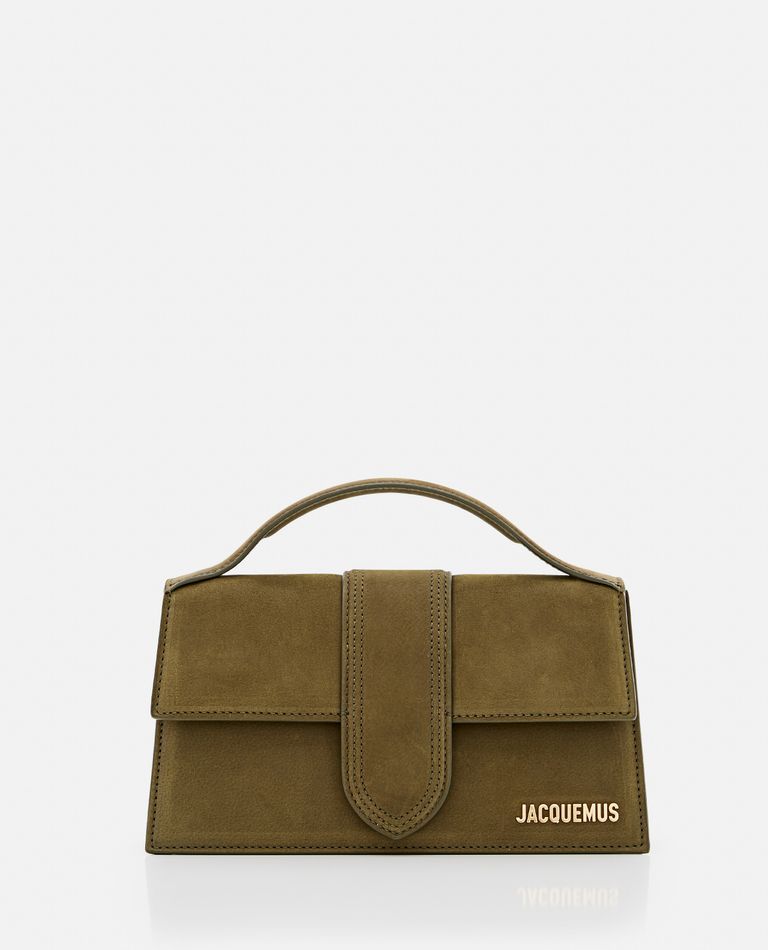 Jacquemus Le Grand Bambino Leather Shoulder Bag In Green