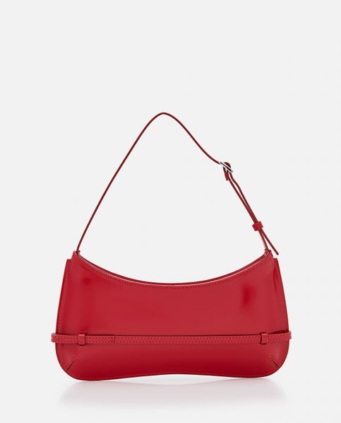 Le Bisou Ceinture Patent Leather Shoulder Bag in Red - Jacquemus