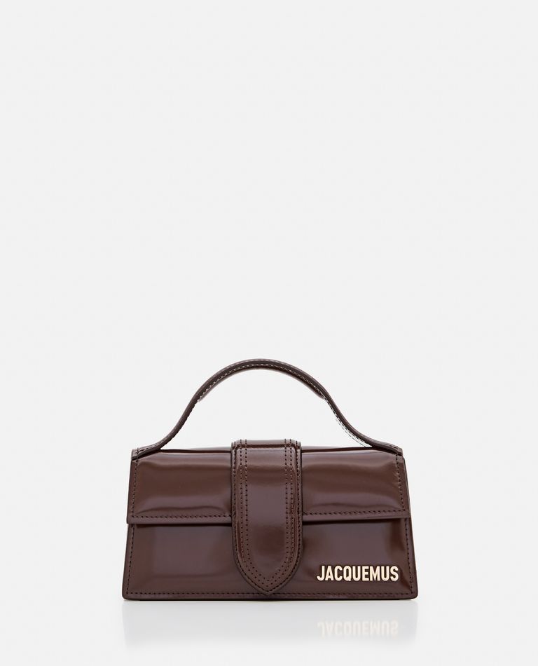 Jacquemus Le Bambino Leather Top Handle Bag In Burgundy