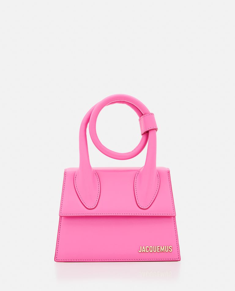Jacquemus Le Chiquito Noeud Leather Shoulder Bag In Pink