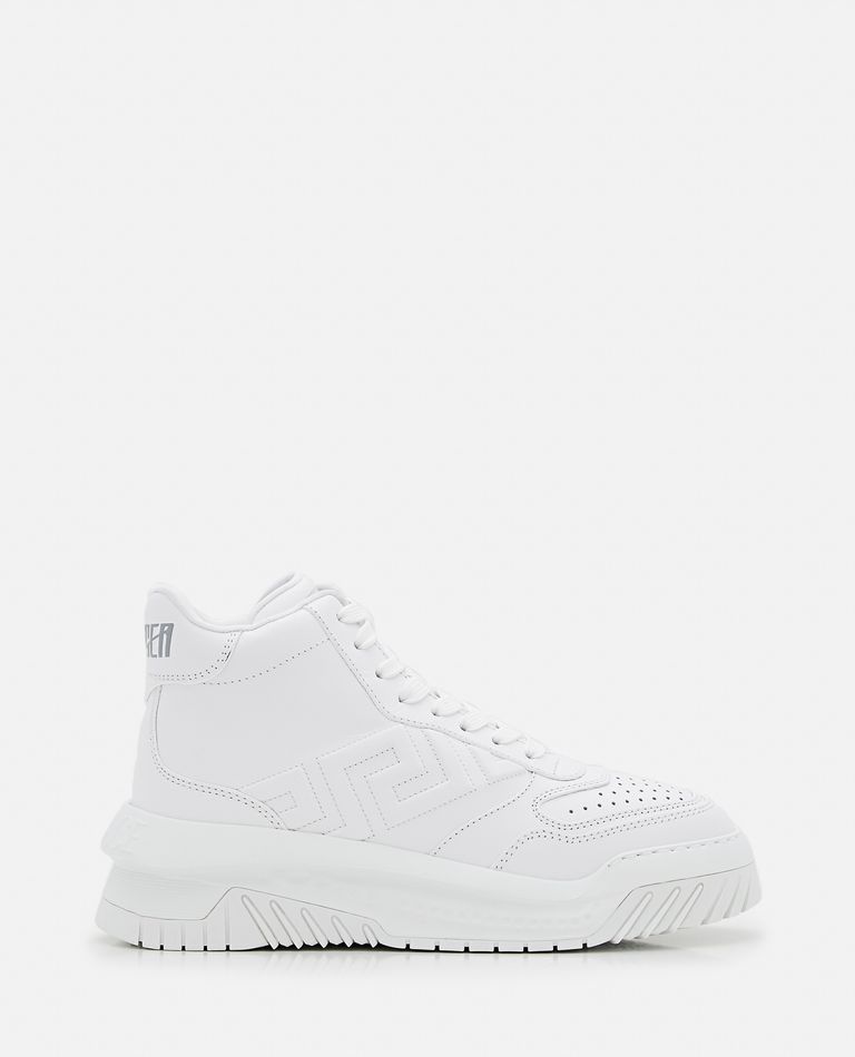 Versace  ,  Leather Lace Up Shoes  ,  White 44