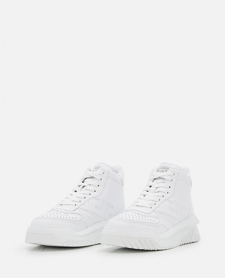 Versace  ,  Sneakers Stringate In Pelle  ,  Bianco 45