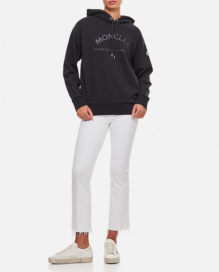 COTTON LOGO HOODIE for Women - Moncler | Biffi