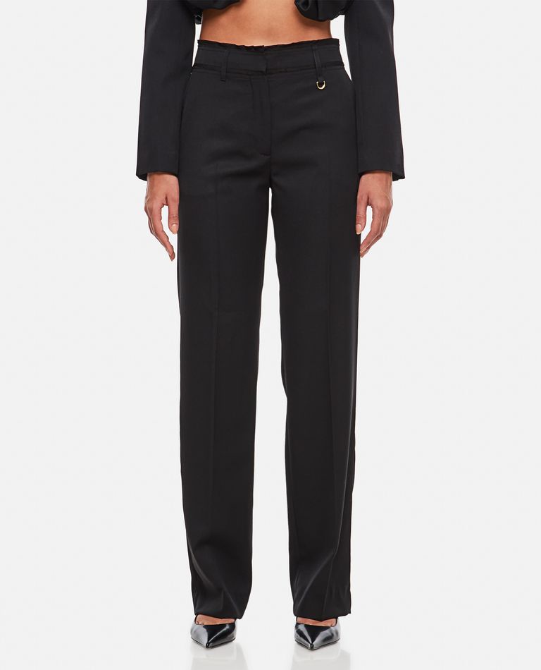 Jacquemus  ,  Le Pantalon Ficelle Wool Trousers  ,  Black 34