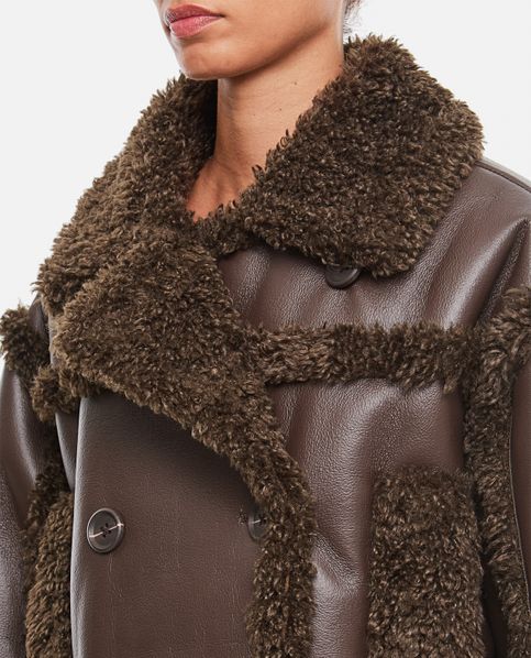 Brown Shearling & Faux Shearling