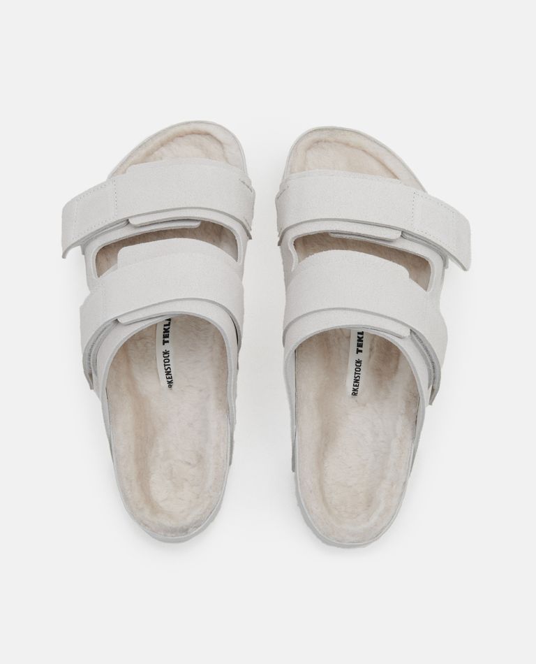 Birkenstock 1774  ,  Uji Suede And Leather Slippers  ,  White 36