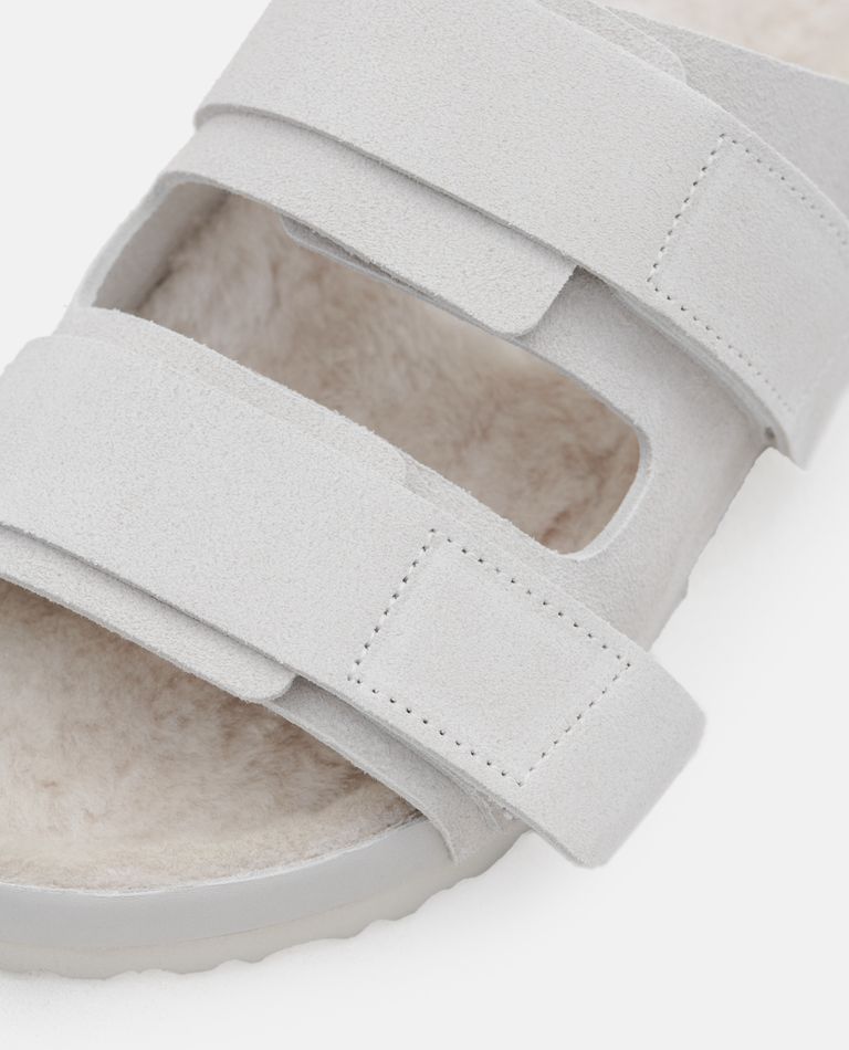 Birkenstock 1774  ,  Uji Suede And Leather Slippers  ,  White 40