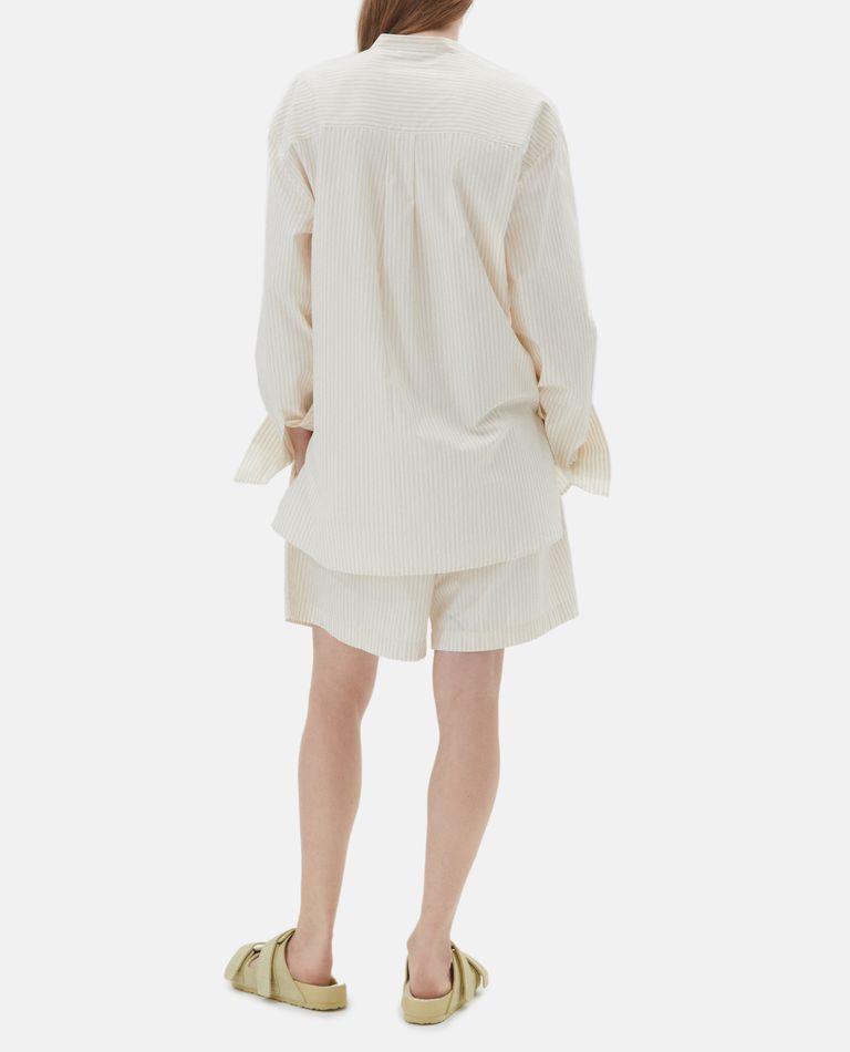 Shop Tekla Poplin Pyjamas Shorts In White