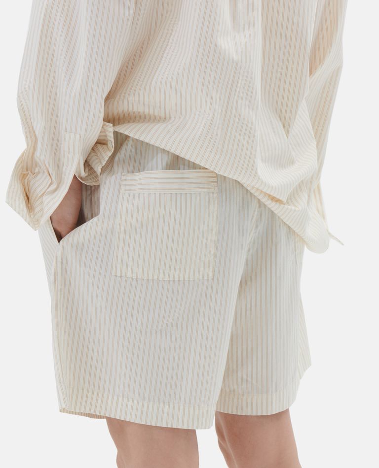 Shop Tekla Poplin Pyjamas Shorts In White