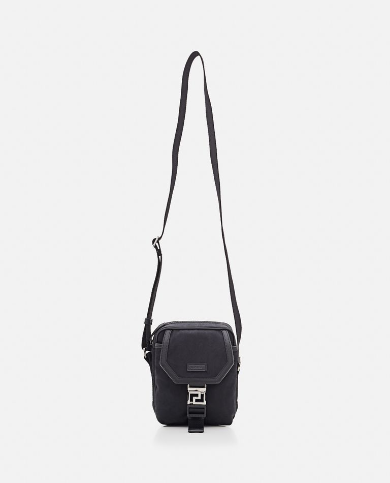 Versace Nylon Shoulder Bag In Black