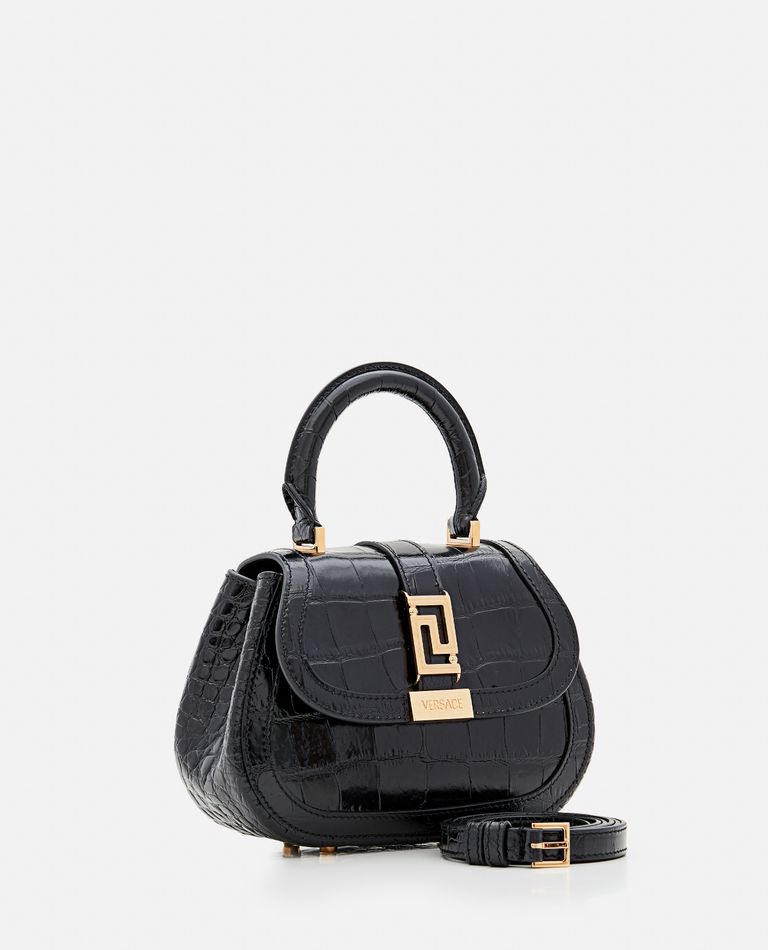 Versace  ,  Mini Calf Leather Handbag  ,  Black TU