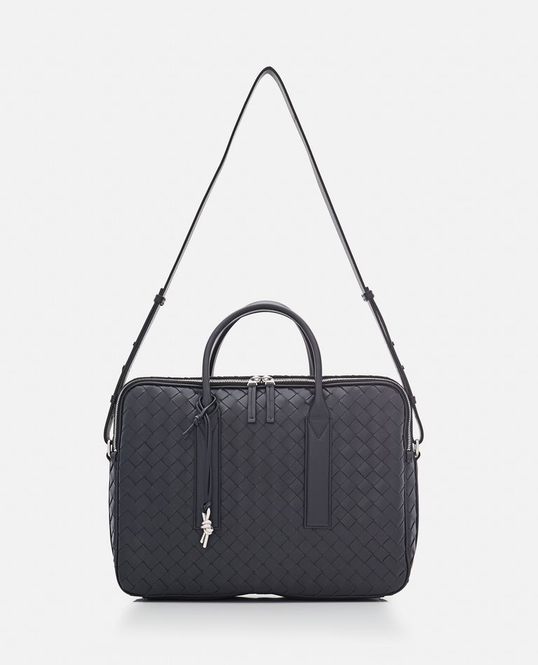 Bottega Veneta Getaway Briefcase In Black