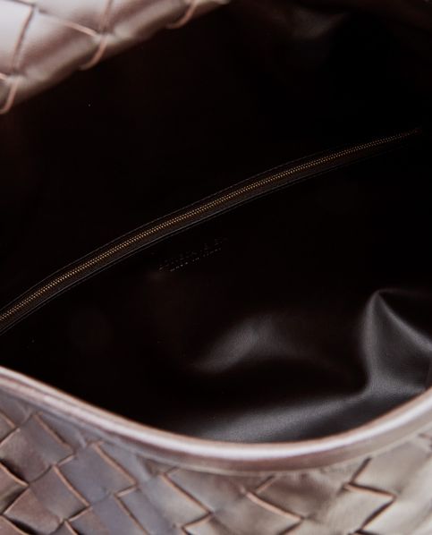 Brown Hop large Intrecciato-leather shoulder bag, Bottega Veneta