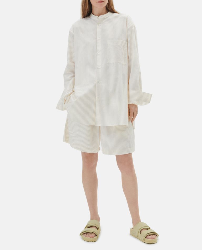 Shop Tekla Poplin Pyjamas Shirt In White