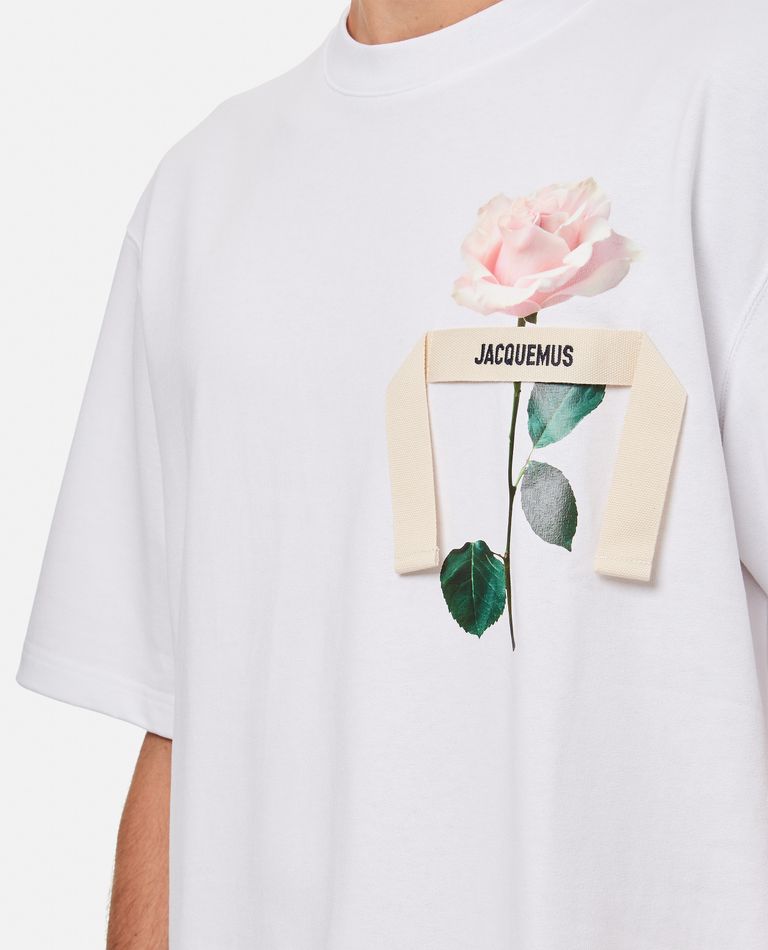 LE T-SHIRT ROSE COTTON SHORT SLEEVE for Men - Jacquemus | Biffi