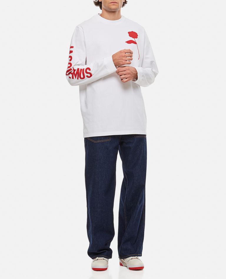 Jacquemus  ,  Le T-shirt Ciceri Cotton Long Sleeve   ,  White S