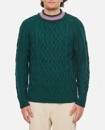 Backside Club - CABLE KNIT CREWNECK SWEATER
