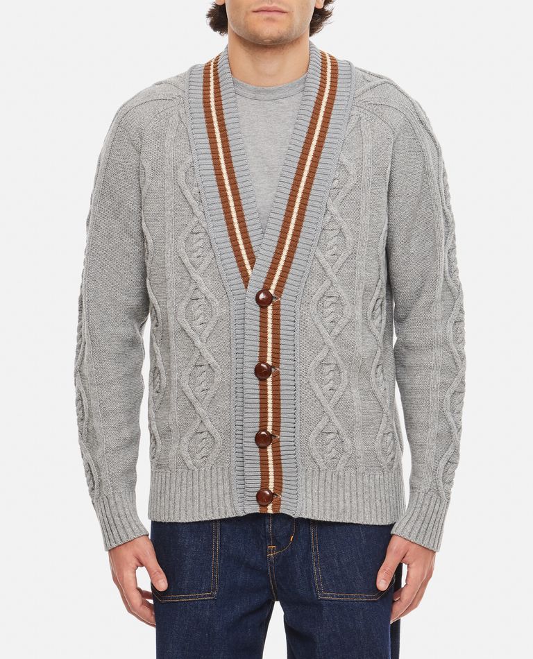 Backside Club  ,  Cable Knit Cardigan Sweater  ,  Grey S