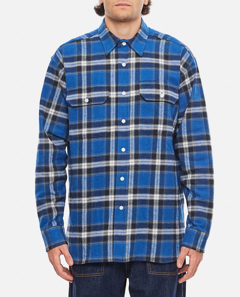 Shop Givenchy Lumberjack Shirt In Multicolor