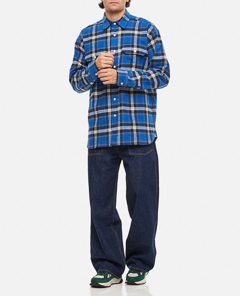 Shop Givenchy Lumberjack Shirt In Multicolor