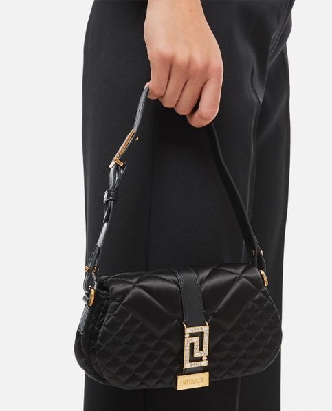 Versace | Mini Lamb Leather Crossbody Bag | Black Tu