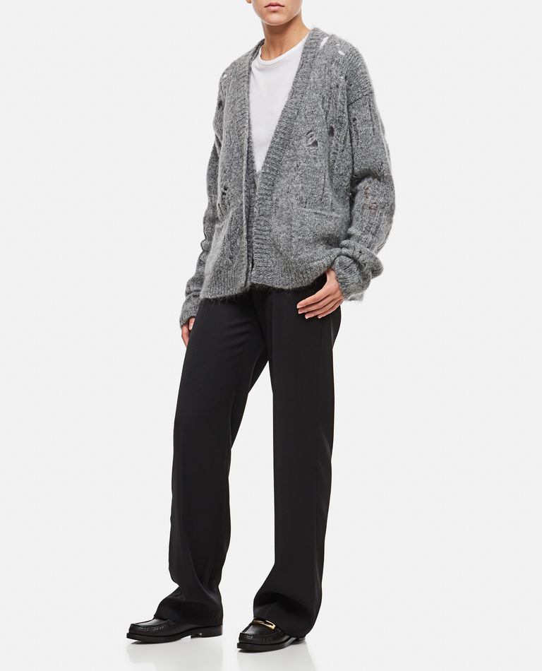 Shop Ramael Eros Extra Long Sleeve Cardigan In Grey