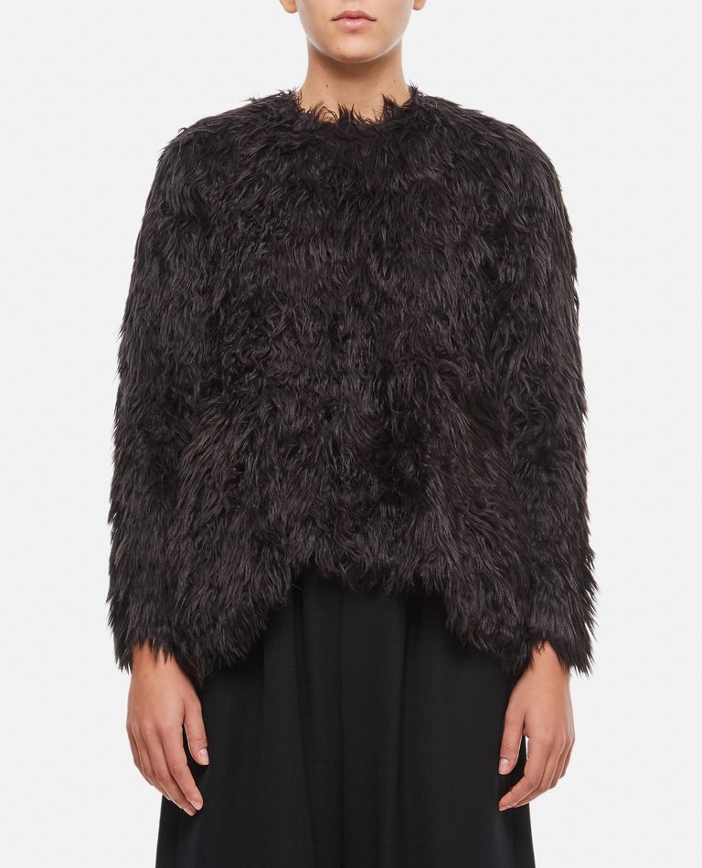 Faux fur long sleeve hotsell