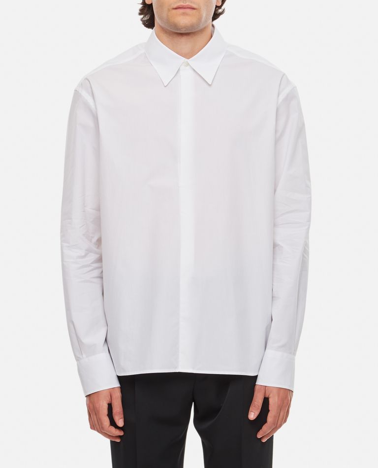 Shop Lanvin Tunic Cotton Shirt In White