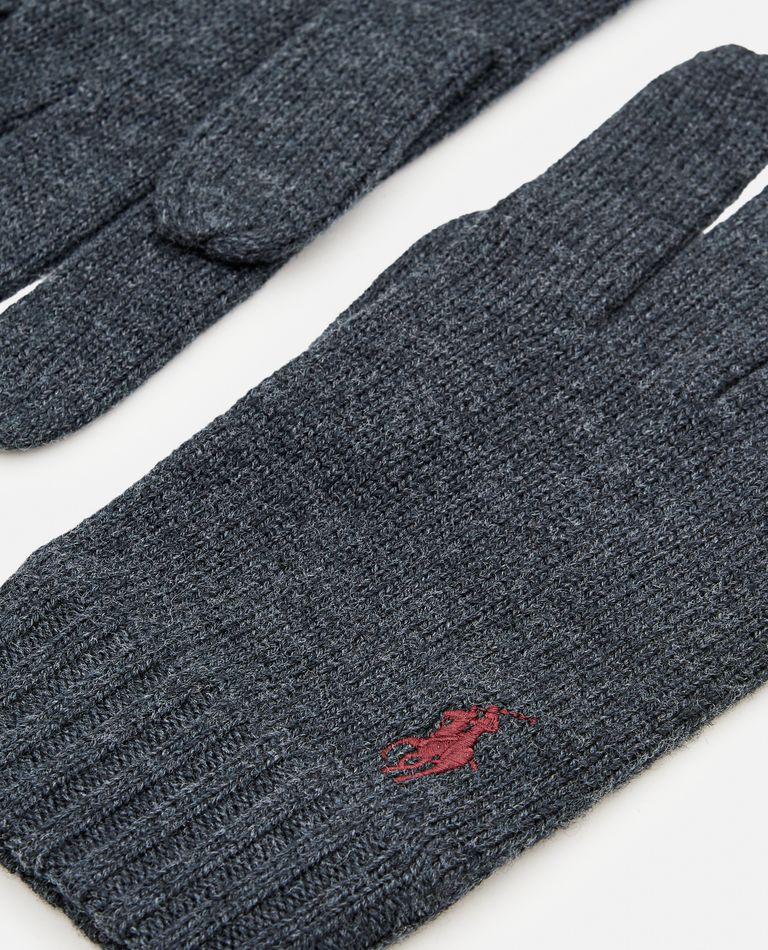 Polo Ralph Lauren  ,  Signature Pony Knit Touch Gloves  ,  Grey TU