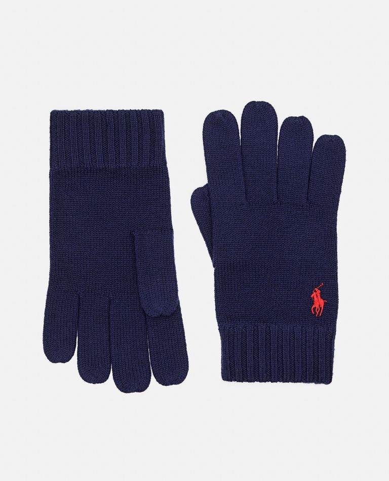 Polo Ralph Lauren  ,  Signature Pony Knit Touch Gloves  ,  Blue TU