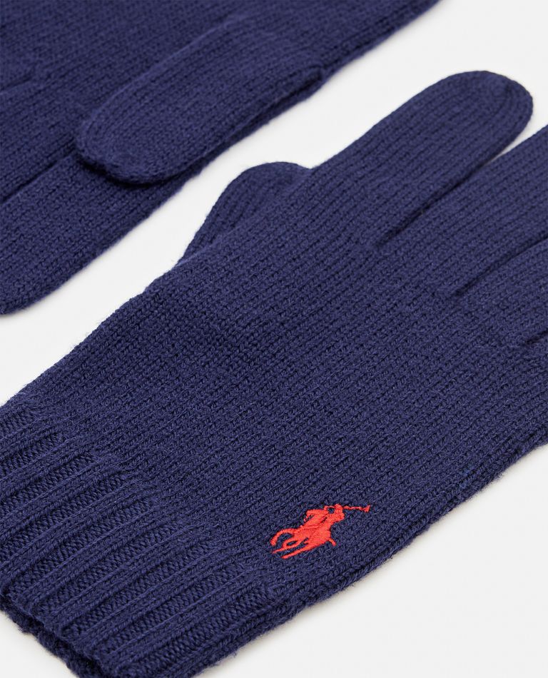 Polo Ralph Lauren  ,  Signature Pony Knit Touch Gloves  ,  Blue TU
