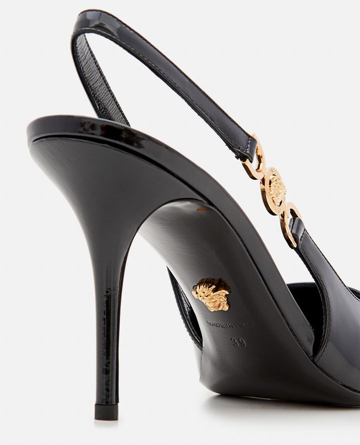 Versace - 85MM CALF PATENT LEATHER PUMPS_4