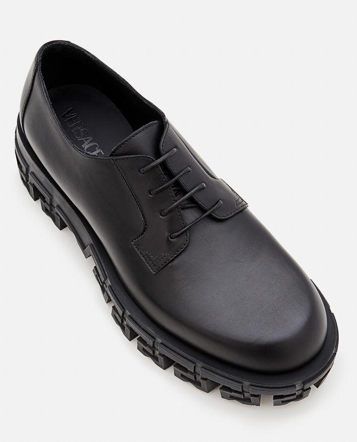 Versace - LEATHER DERBY SHOES_4