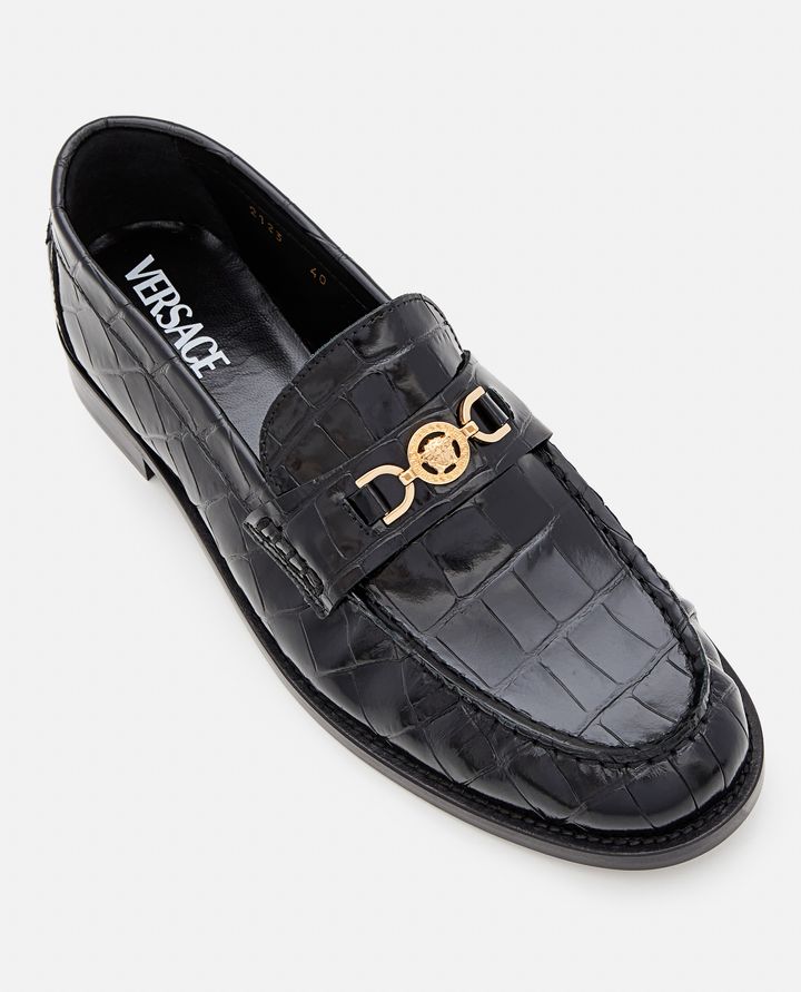 Versace - 20MM CALF LEATHER LOAFERS_4
