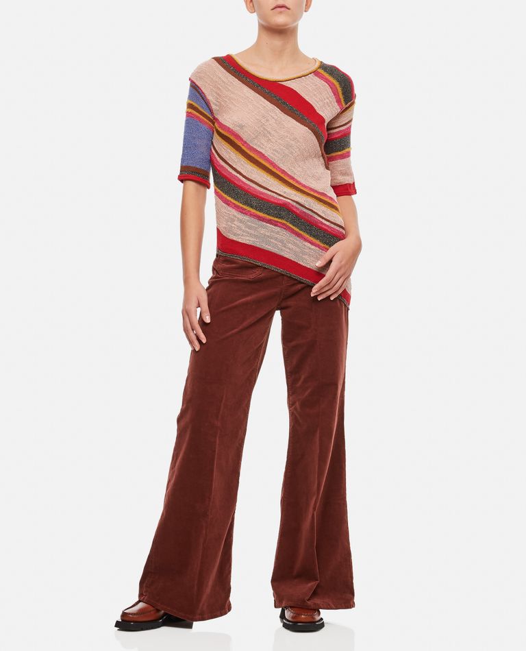 Vitelli  ,  Asymmetric Knitted Multicolor Shirt  ,  Multicolor 2