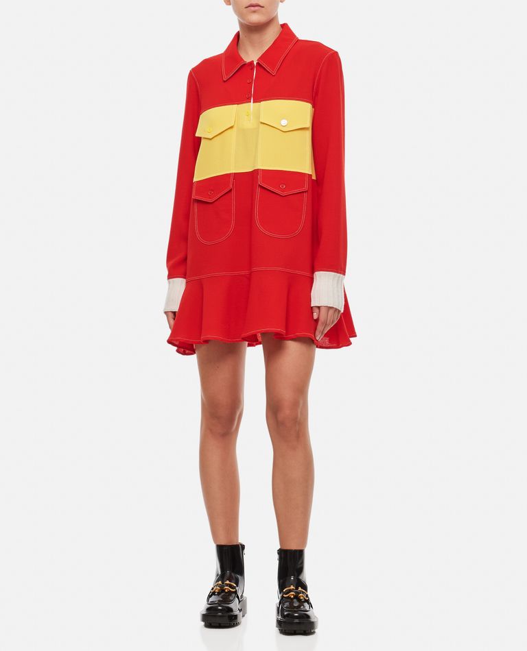 Cormio  ,  Wool Crepe Mini Dress  ,  Red 42