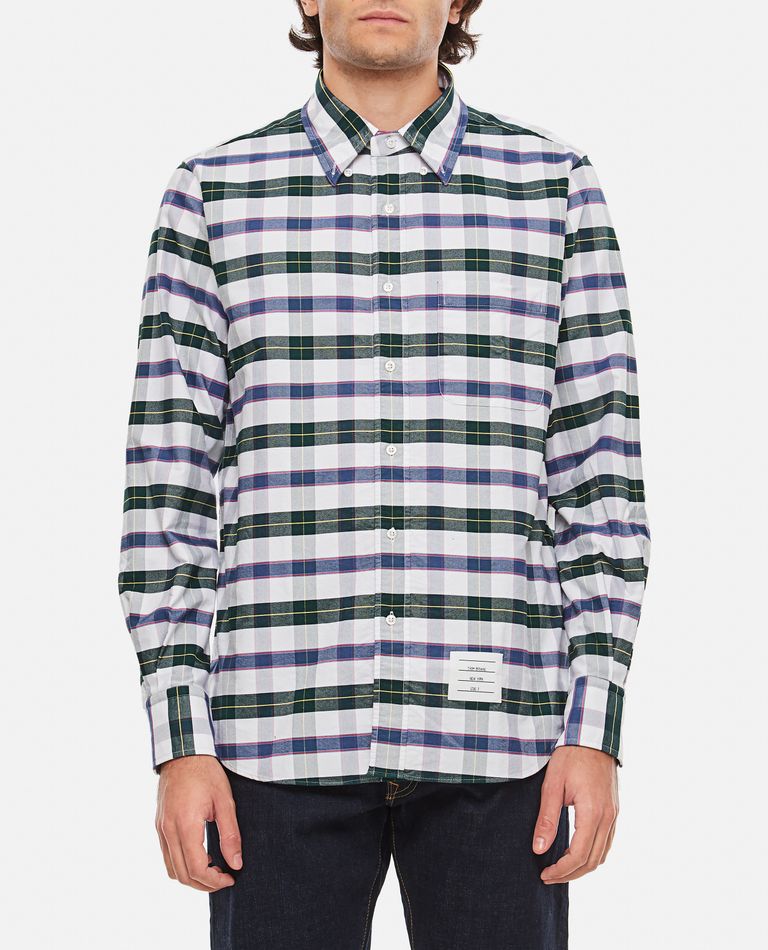 Thom Browne Tartan-check Pattern Cotton Shirt In Multicolor