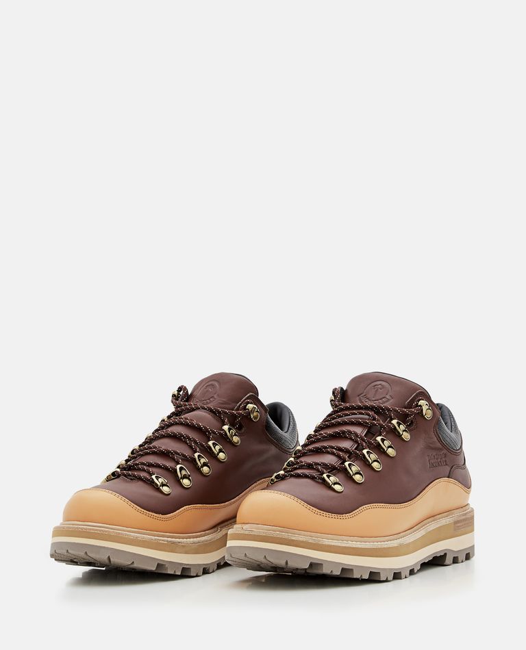Shop Moncler Genius Peka 305 Derby Shoes  X Palm Angels In Brown