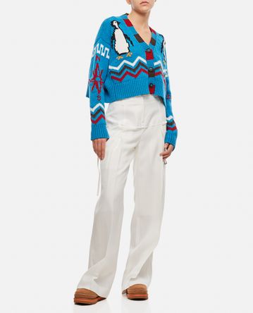 Alanui - PENGUINS CROPPED CARDIGAN