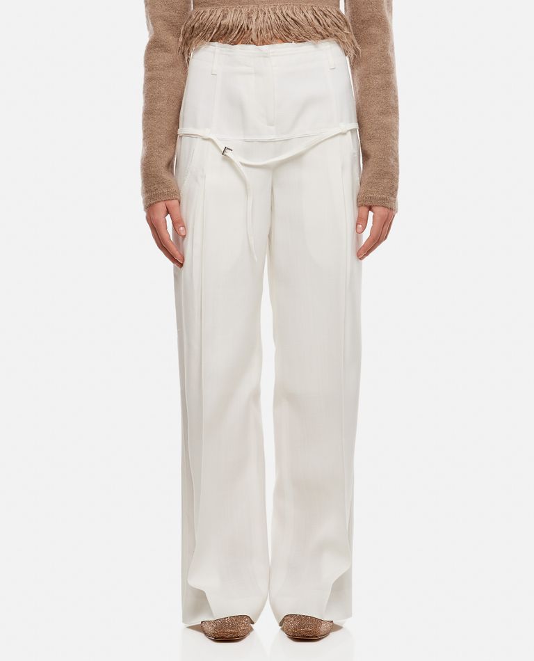 Jacquemus  ,  Le Pantalon Criollo Viscose Trousers  ,  White 40