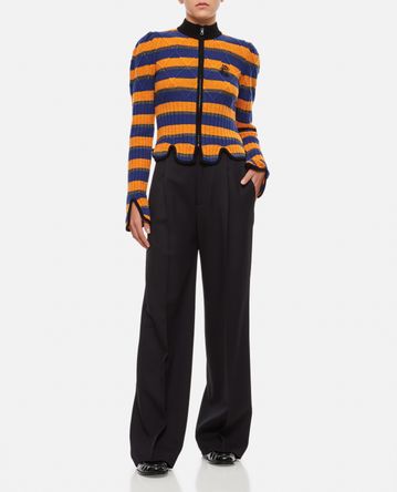 Cormio - KNIT ZIP-UP EMBROIDERED SWEATER