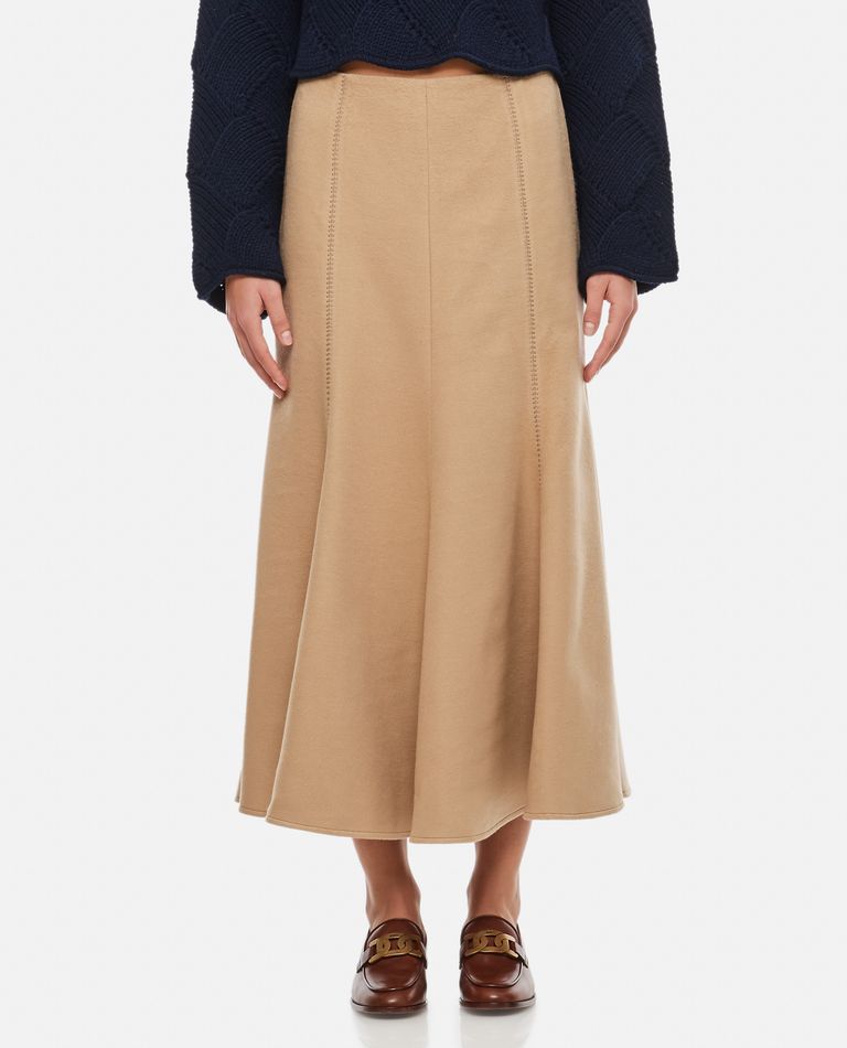 Gabriela Hearst  ,  Silk Pleated Midi Skirt  ,  Beige 42