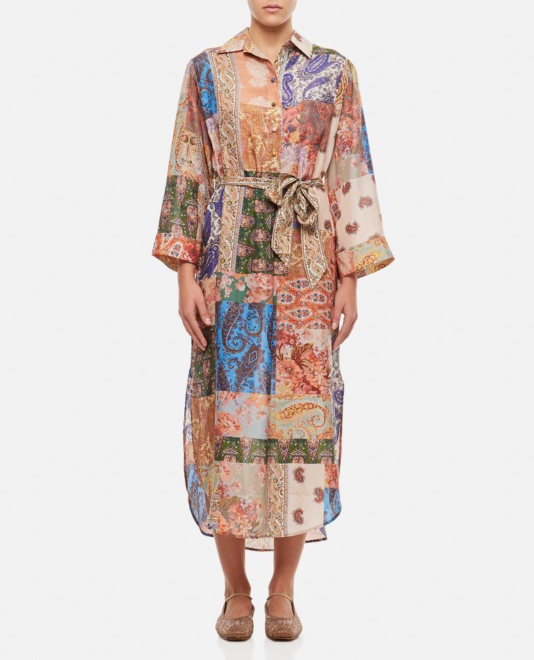 Zimmermann  ,  Devi Midi Silk Dress  ,  Multicolor 0