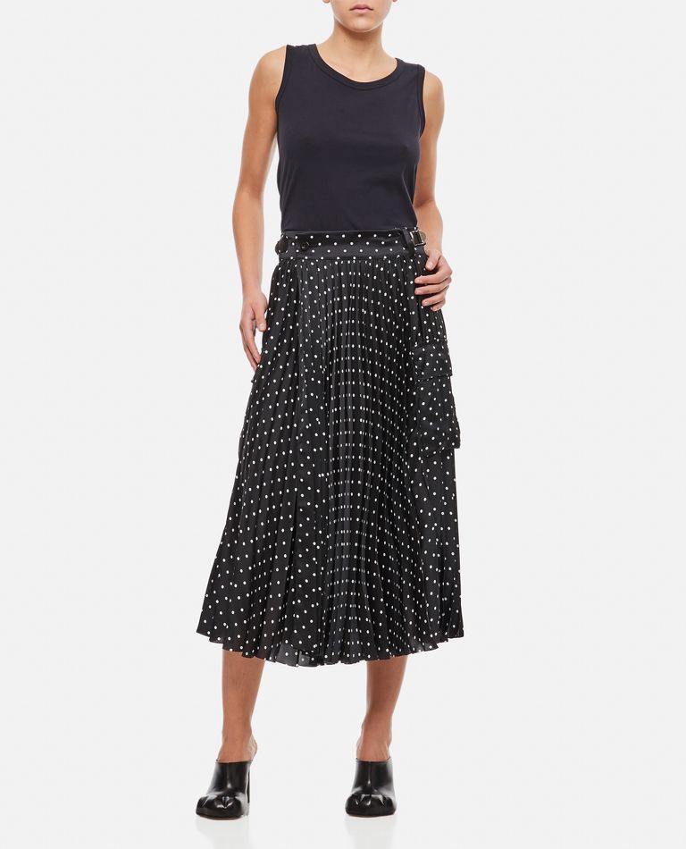 Sacai  ,  Polka Dot Print Skirt  ,  Black 1