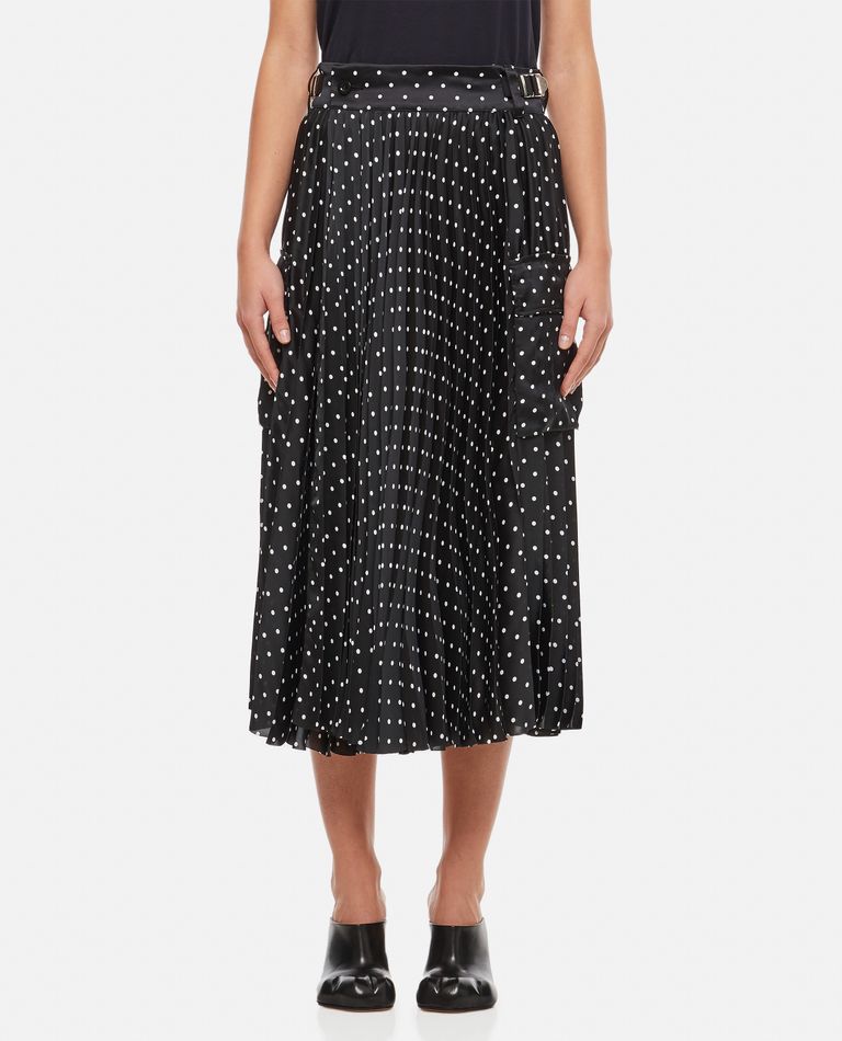 Sacai  ,  Polka Dot Print Skirt  ,  Black 1