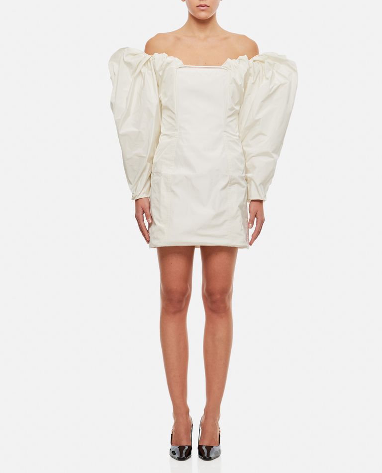 Shop Jacquemus La Robe Taffetas Mini Dress In White
