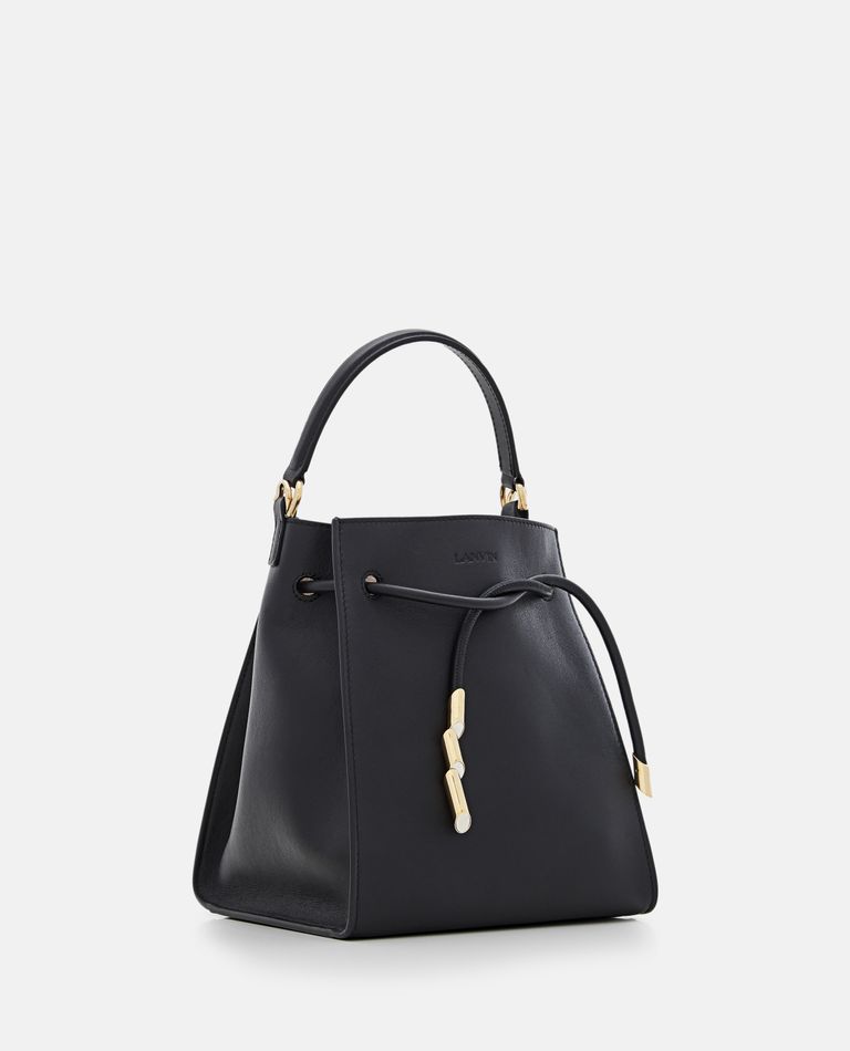 Shop Lanvin Leather Hobo Bag In Black