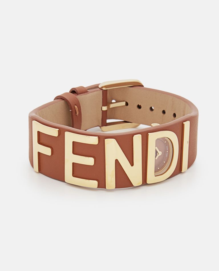 Shop Fendi Watch In Brown